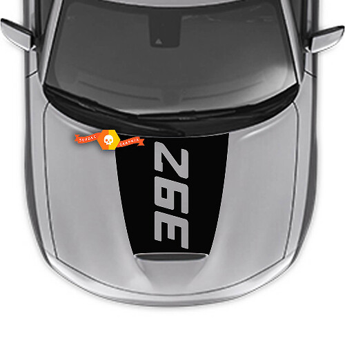 392 and 345 Solid Center Blackout — Adesivo in vinile (cofano) per Dodge Charger 2015-2024