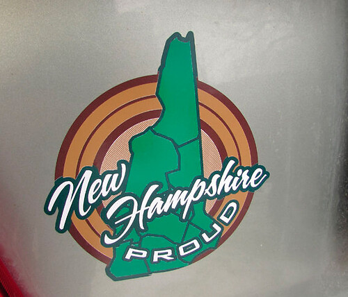 Adesivo in Vinile New Hampshire State Side per Jeep Wrangler