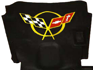 Adesivo decalcomania con logo cappuccio giallo Corvette C5