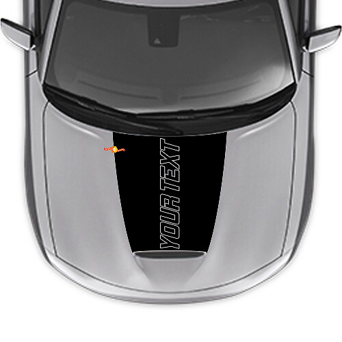 Adesivo in Vinile con Contorno Testo Personalizzato per Cofano Dodge Charger 2015-2024