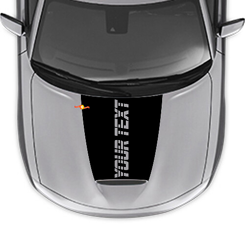 Adesivo in Vinile con Testo Personalizzato Strobe per Cofano Dodge Charger 2015-2024