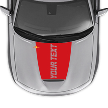 Adesivo in Vinile con Testo Personalizzato Strobe per Cofano Dodge Charger 2015-2024_3