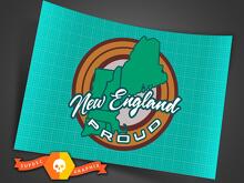 Coppia di Adesivi in Vinile Orgoglio dello Stato del New England per Jeep_2