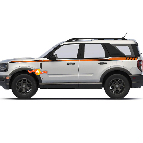 Adesivi per decalcomanie a strisce laterali Ford Bronco Sport prima edizione 2 colori
