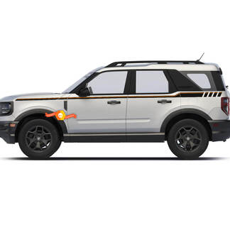 Ford Bronco Sport prima edizione adesivi decalcomanie a strisce laterali

