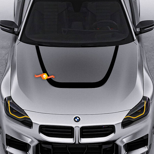 Adesivo in vinile a striscia curva a U per cofano BMW M2 G87