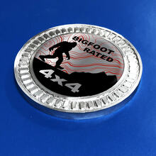 Badge 3D Bigfoot Montagne classificate Linee topografiche Emblema in metallo e alluminio
 2