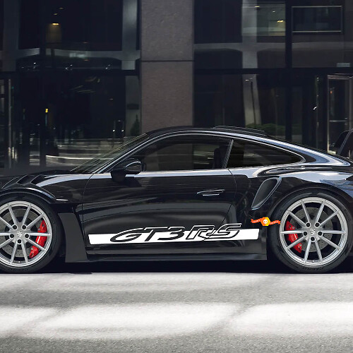 Adesivo in vinile a strisce dritte GT3 RS per minigonne Porsche 911