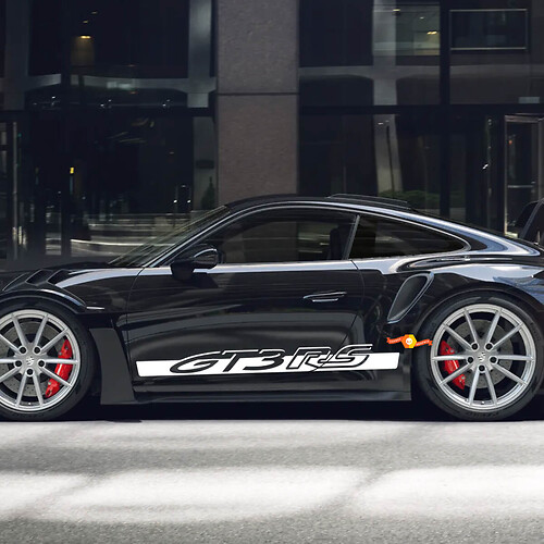 Adesivo decalcomania kit strisce laterali Porsche 911 991 992 Gt3 RS GT3RS
