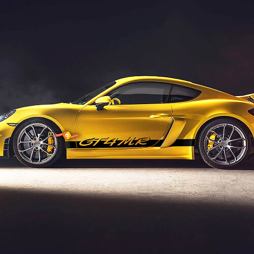 Kit Adesivi Strisce Laterali in Vinile Stile GT4 MR per Porsche 718 Cayman