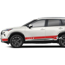 Coppia Nissan Rogue Side Door Rocker Panel Stripes Adesivo Decalcomania grafica in vinile
 2