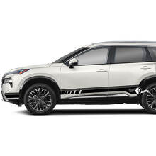 Coppia Nissan Rogue Side Door Rocker Panel Stripes Adesivo Decalcomania grafica in vinile
 3