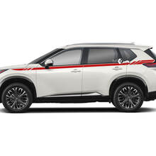 Adesivo Vinile Laterale a Strisce Stile Racing per Nissan Rogue_2