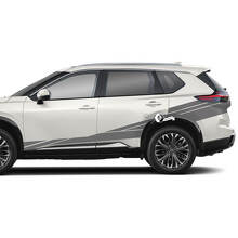 Coppia Nissan Rogue porta laterale pannello basculante parafango posteriore strisce adesivo decalcomania grafica in vinile
 3