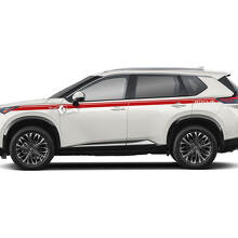 Coppia Nissan Rogue parafango anteriore Side Up Door parafango posteriore rivestimento logo strisce adesivo decalcomania grafica in vinile
 2