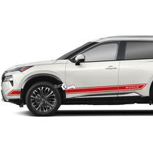 Coppia Nissan Rogue Side Door Rocker Panel Stripes Adesivo Decalcomania grafica in vinile
 2