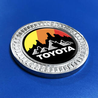 Badge 3D Emblema in alluminio metallico retrò Toyota Mountains
