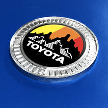 Badge 3D Emblema in alluminio metallico retrò Toyota Mountains
 2