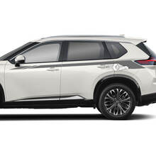 2x Nissan Rogue Side Up Door Stripes Adesivo Decalcomania grafica in vinile
 2