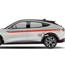 Coppia adesivi in ​​vinile Musclecar Musclecarmodel MACH-E MACH E Doors Line Stripes Side Door Decal
 2