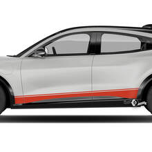 Coppia adesivi in ​​vinile Ford Mustang MACH-E MACH E Trim Rocker Panel Stripes Side Door Decal
 3