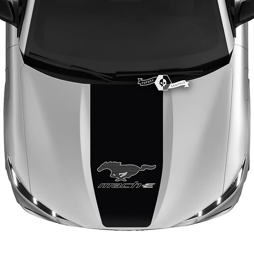 Cofano Ford Mustang MACH-E MACH E Logo Decal adesivi in ​​vinile
