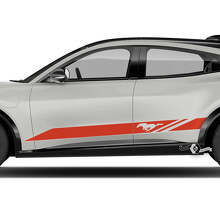 Adesivi in Vinile a Strisce Laterali con Logo Mach-E Coppia per Musclecar Musclecarmodel MACH-E_2