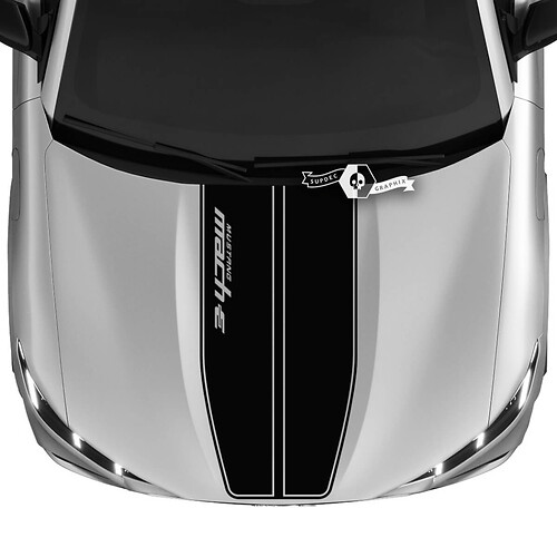 Cofano Ford Mustang MACH-E MACH E Dual Outline Decal adesivi in ​​vinile
