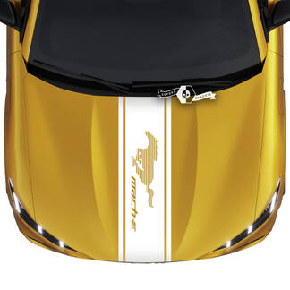 Cofano Ford Mustang MACH-E MACH E Stripe Logo Outline Lines Decal adesivi in ​​vinile
