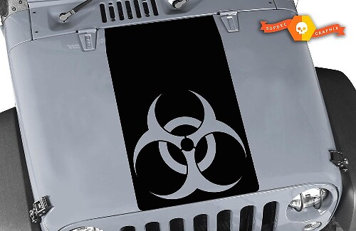 Adesivo in Vinile Biohazard Blackout per Jeep Wrangler