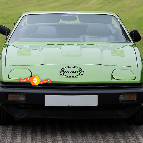 Adesivo in Vinile con Logo Corona Cofano Triumph TR7