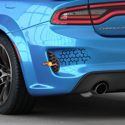 Coppia Dodge Charger SRT HONEYCOMB TRUNK decalcomanie in vinile adesivi grafici
