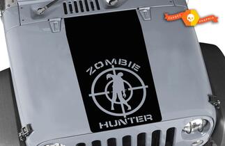 Jeep Wrangler Blackout Zombie Hunter Aim Hood Decalcomania in vinile TJ LJ JK illimitato