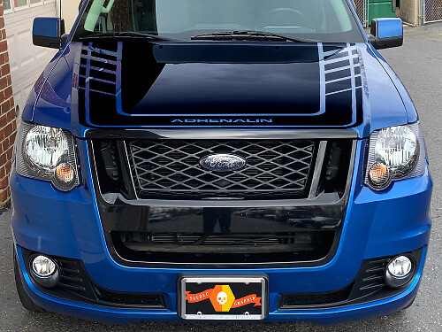 Adesivo in Vinile Cofano Adrenalin Per Musclecar Explorer Sport Trac Adrenalin 2007-2010 SVT V8