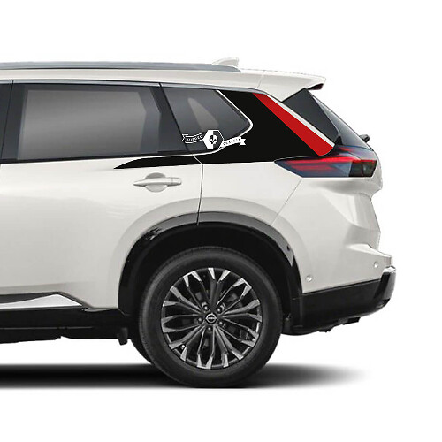 Coppia Nissan Rogue pannello basculante porta laterale strisce parafango posteriore adesivo decalcomania grafica in vinile 2 colori
