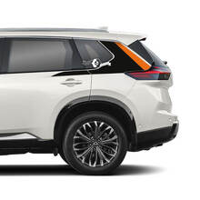 Coppia Nissan Rogue pannello basculante porta laterale strisce parafango posteriore adesivo decalcomania grafica in vinile 2 colori
 2