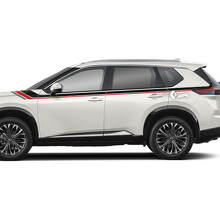 Coppia Nissan Rogue pannello basculante porta laterale strisce parafango posteriore adesivo decalcomania grafica in vinile 3 colori
 2