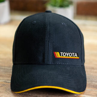Berretto da baseball con logo ricamato Toyota Retro Classic Stripe Trucker

