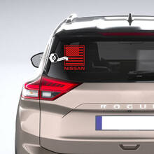 Nissan US USA bandiera americana patriottica lunotto posteriore vinile adesivo grafica
 3