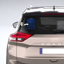 Nissan US USA bandiera americana patriottica lunotto posteriore vinile adesivo grafica
 4