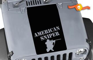 Jeep Wrangler Blackout American Sniper Vinyl Hood Decal TJ LJ JK Unlimited