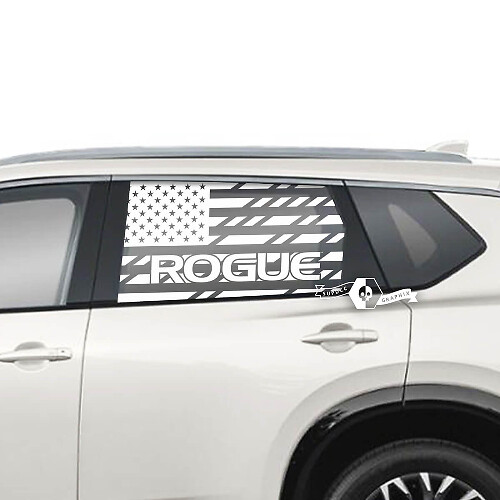Nissan Rogue USA bandiera lato posteriore finestra vinile adesivo grafica
