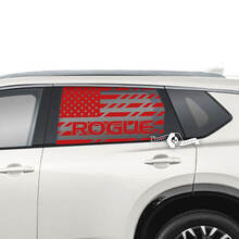 Nissan Rogue USA bandiera lato posteriore finestra vinile adesivo grafica
 2
