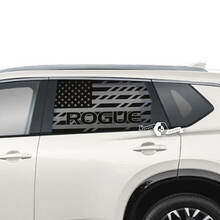Nissan Rogue USA bandiera lato posteriore finestra vinile adesivo grafica
 3