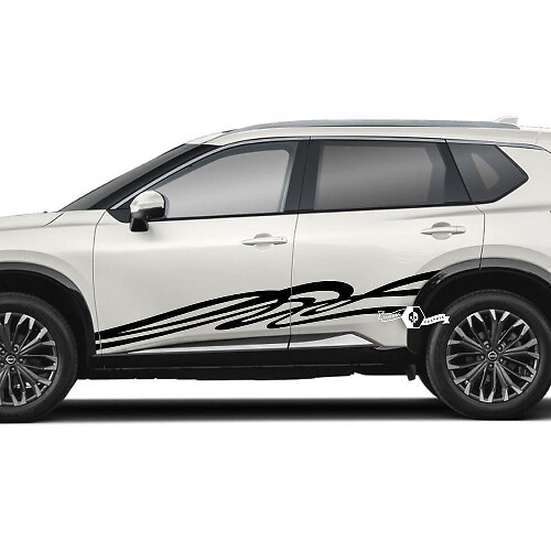 Grafica adesiva in vinile per porte laterali Nissan Rogue Spirit
