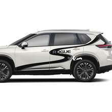 Grafica adesiva in vinile per porte laterali Nissan Rogue S Wave
 3