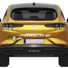 Decalcomania a strisce posteriori a scacchi per adesivo in vinile Ford Mustang MACH-E MACH E
 6