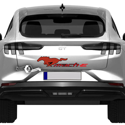 Decalcomania cavallo posteriore per adesivo in vinile Ford Mustang MACH-E MACH E
