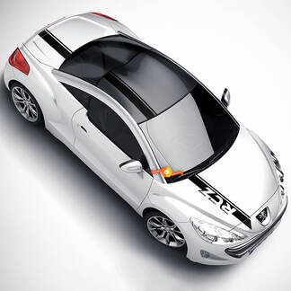 Peugeot RCZ Full Body Set Sport Car Hood Cofano Adesivo Coda Tetto Decor Vinile
