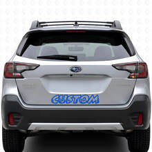 Adesivo in Vinile Personalizzato con Testo Stile Forest per Porta Bagagliaio Subaru Outback_2